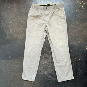 Dockers Premium Pleated Straight Fit Mens Size 33x30 Preppy Style Khaki